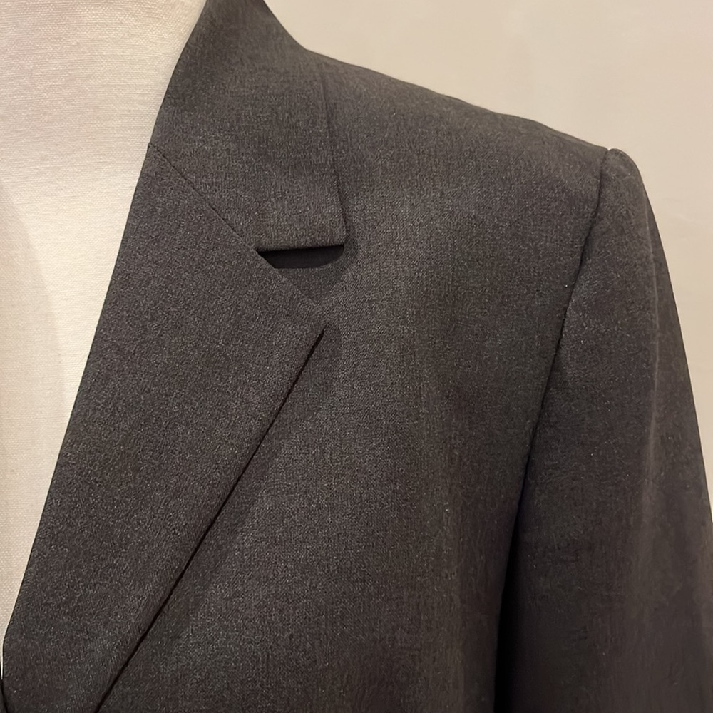 Benetton Brown Wool Blazer Size 8 44 Made in Italy Classic Tailored Wear to Work - Picture 5 of 8